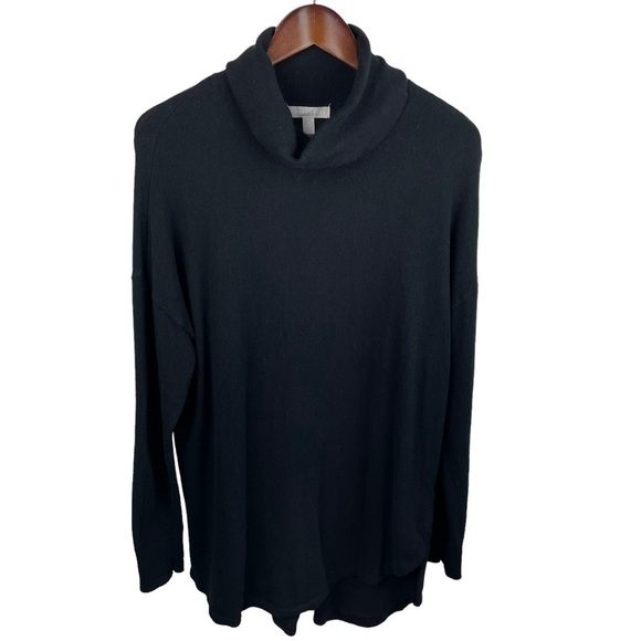 Chelsea28 | Black Turtleneck Tunic Sweater - Picture 1 of 7